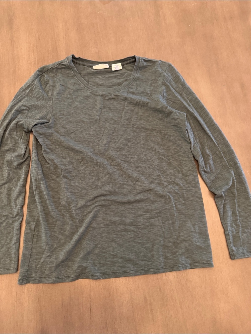 Sigrid Olsen Olive Long Sleeve Crew Top